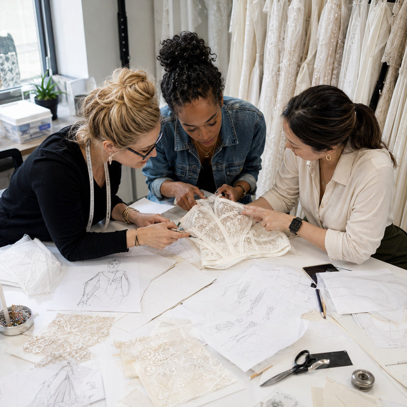 Bridal and formalwear product development and sample review