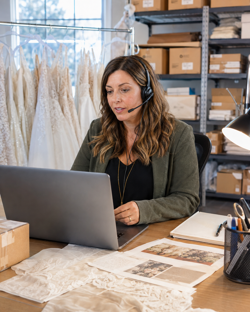 U.S.-local bridal and formalwear B2B support team