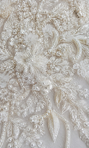 Embellished bridal fabric
